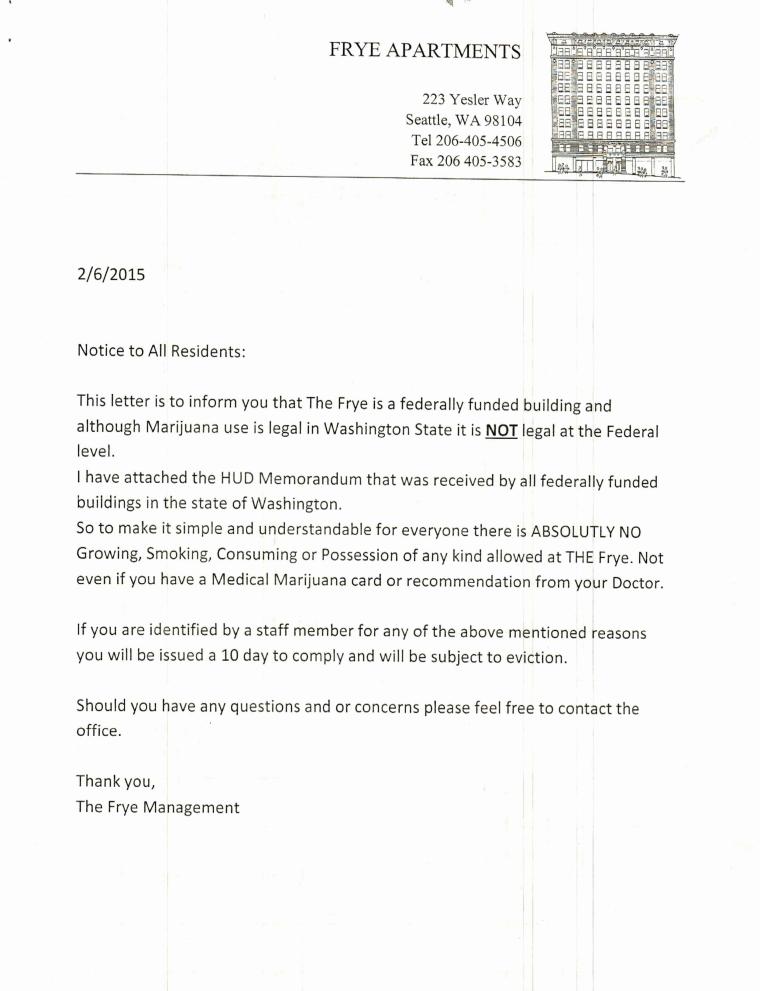 Notice About Marijuana Page 1
