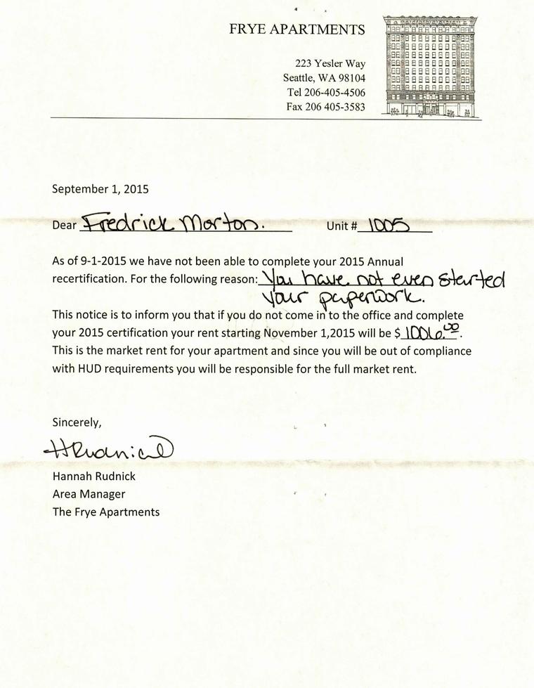 Letter About Recertification