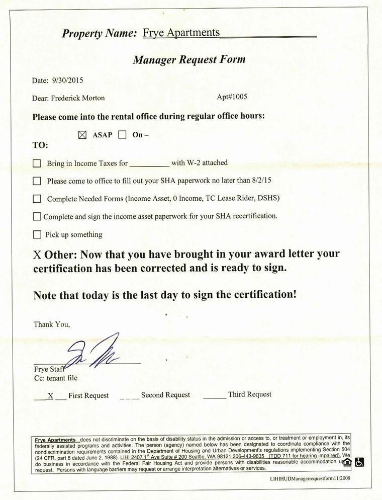 Manager Request Form - To Sign Again