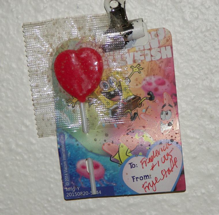 Frye Staff Valentine's Day Card and Lollipop Picture 3
