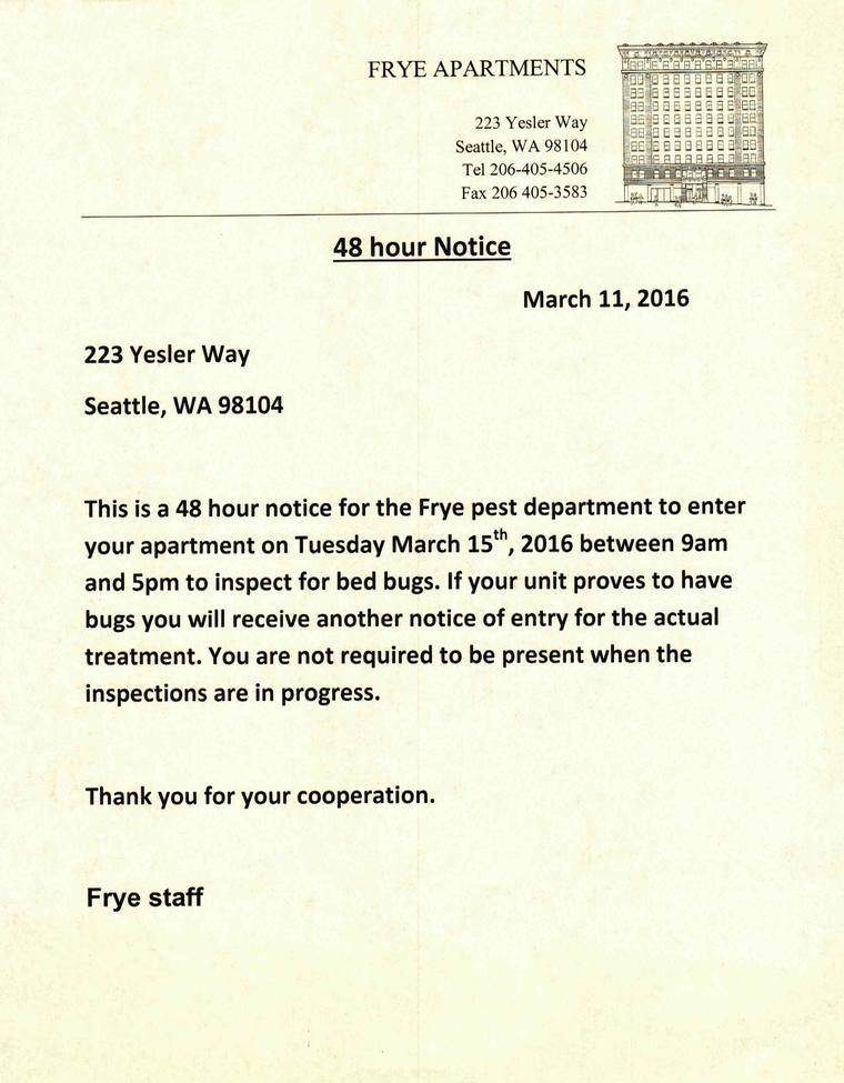 Notice Of Entry / Inspection
