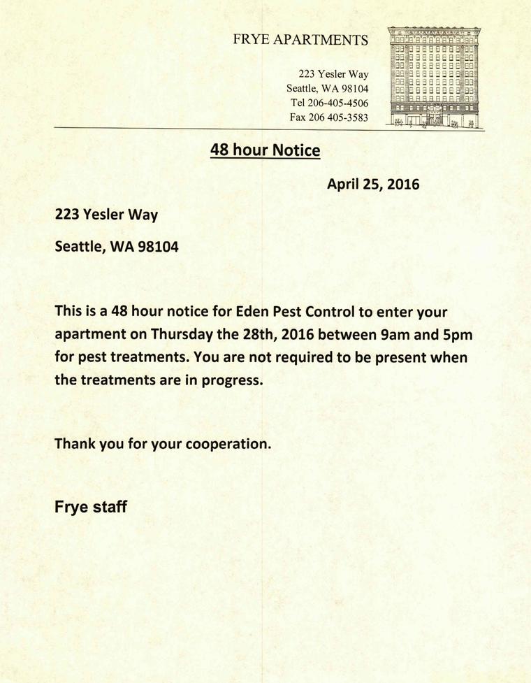 Notice Of Entry / Inspection