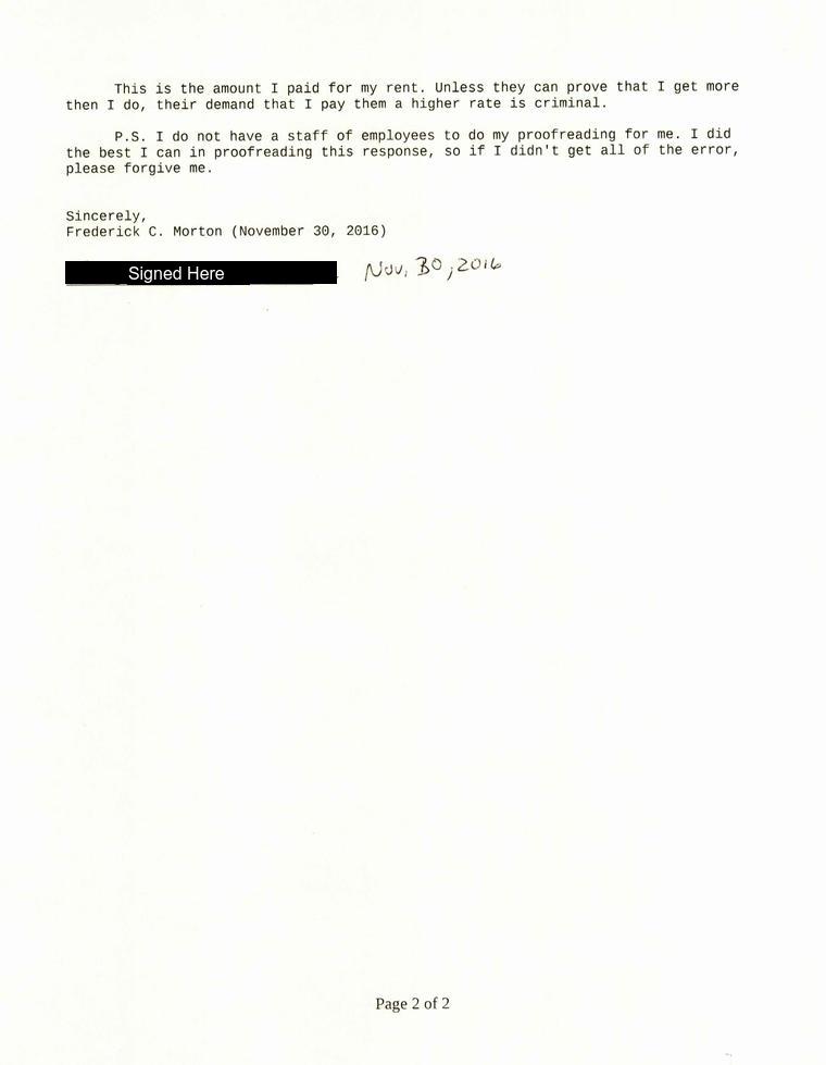 My Written Response To The Lawyers Notice Page 2