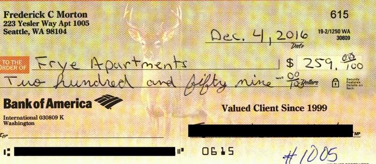 Rent Check Returned By Mail Picture 1