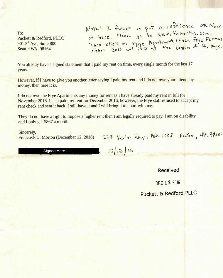 My Response To Lawyers