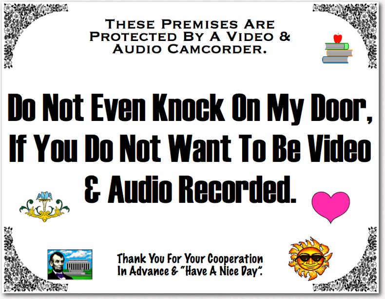 You Will Be Recorder Door Sign