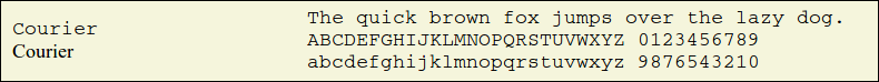 Picture Preview of The Font Courier 