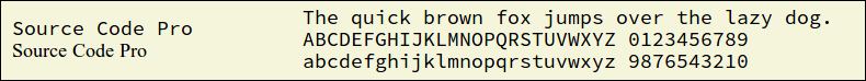Picture Preview of The Font Source Code Pro 