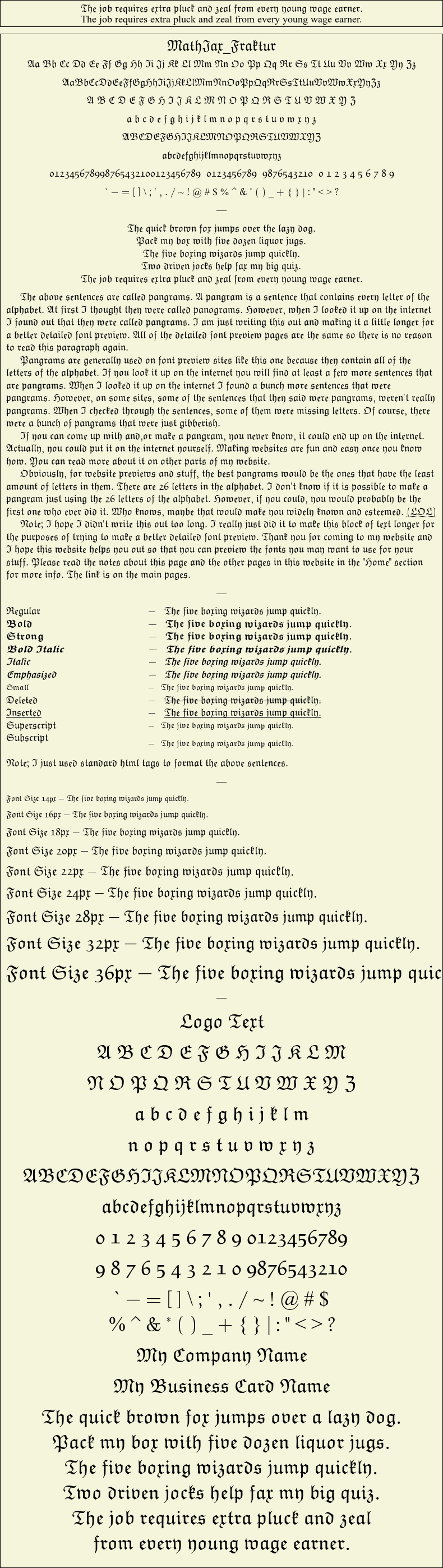 Detailed Picture Preview of The Font - MathJax_Fraktur