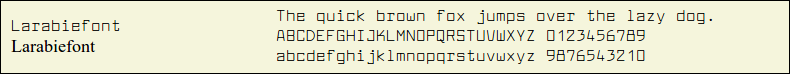 Picture Preview of The Font - Larabiefont 