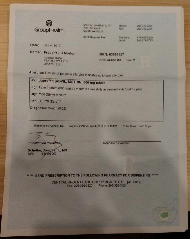 Prescription Picture of ibuprofen